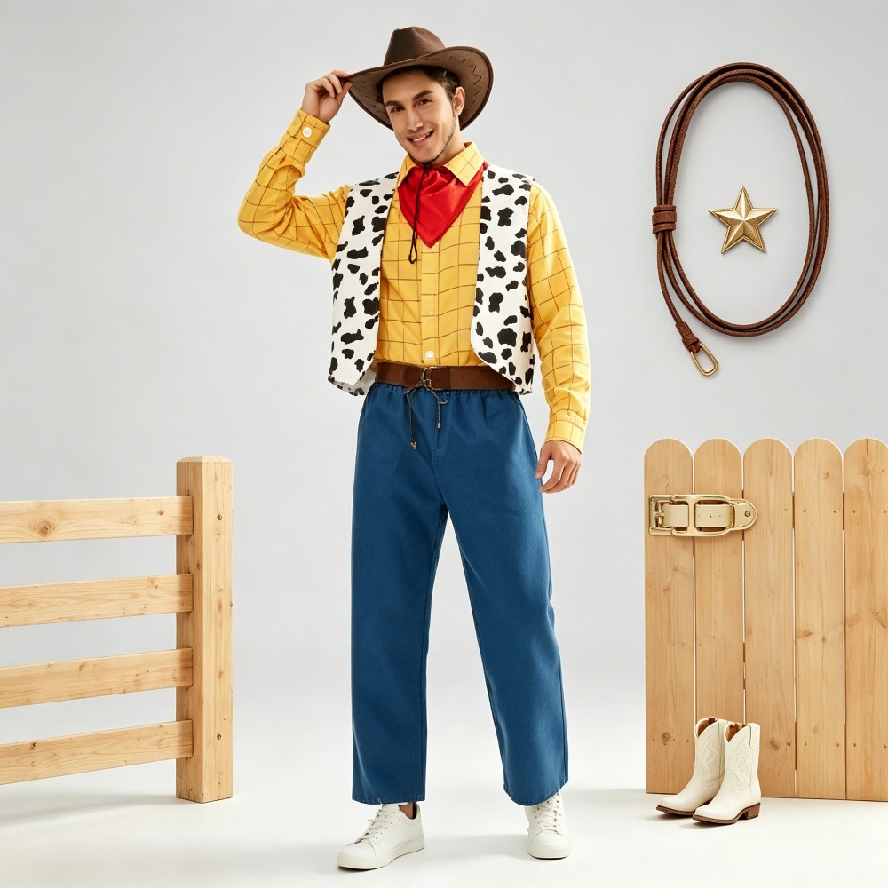 Vintage Fashion Outfits Men - 빈티지 웨스턴 카우보이 매칭 의상 유니섹스