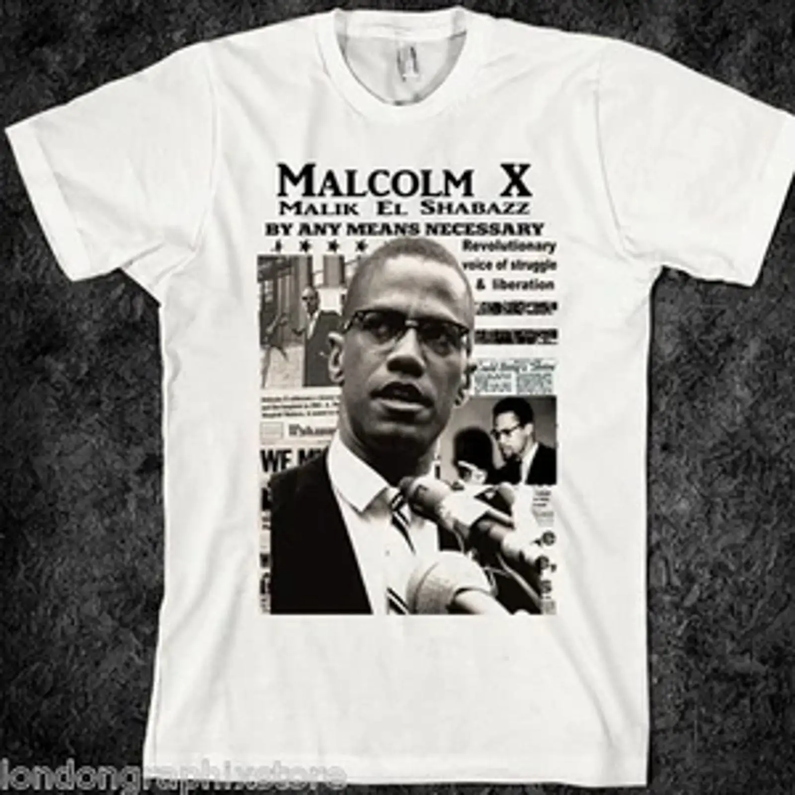 Vintage Fashion History - Malcolm X 티셔츠 Black History Lives
