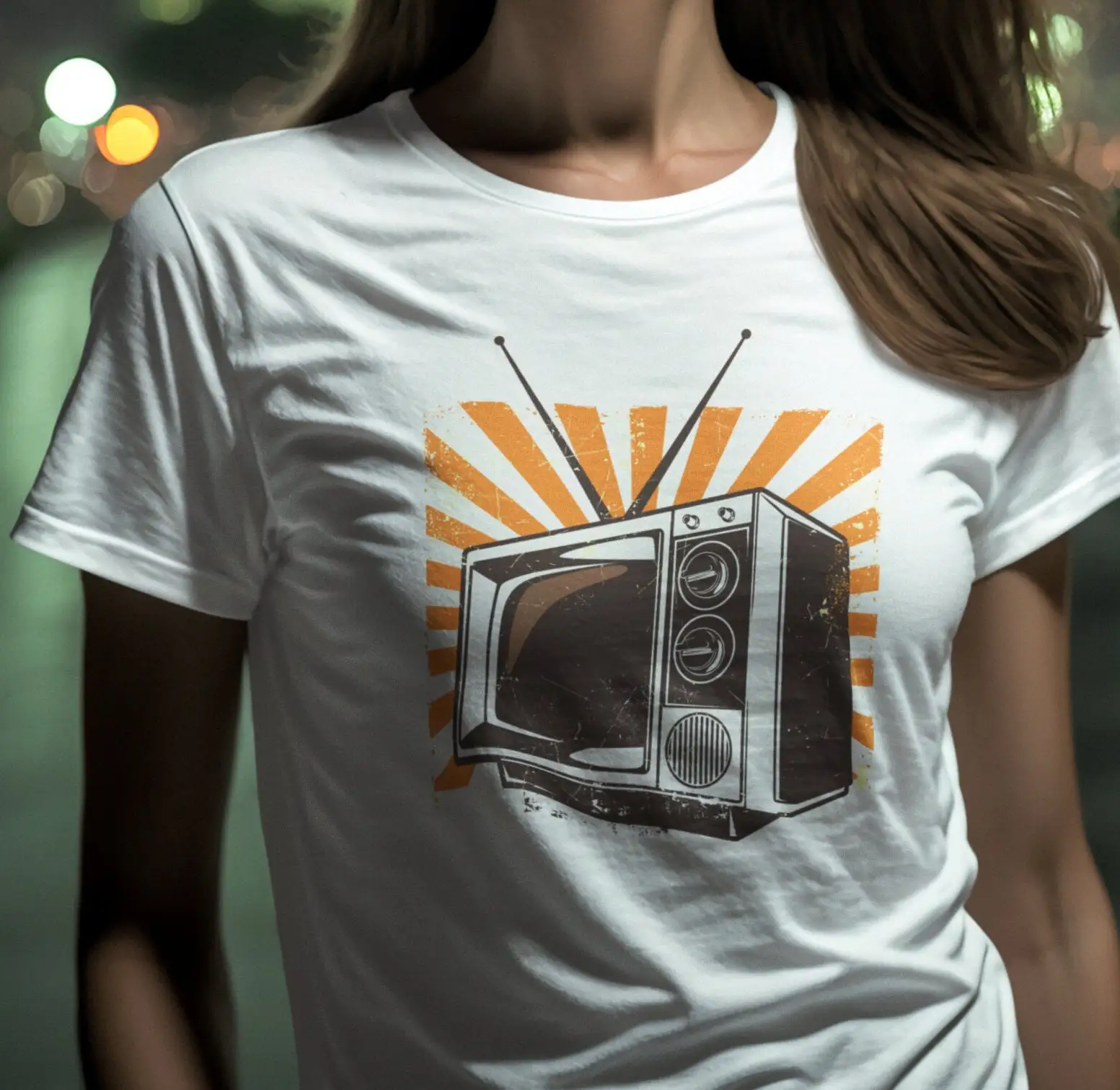 Vintage Fashion History - 70년대 빈티지 TV 애호가 티셔츠 클래식