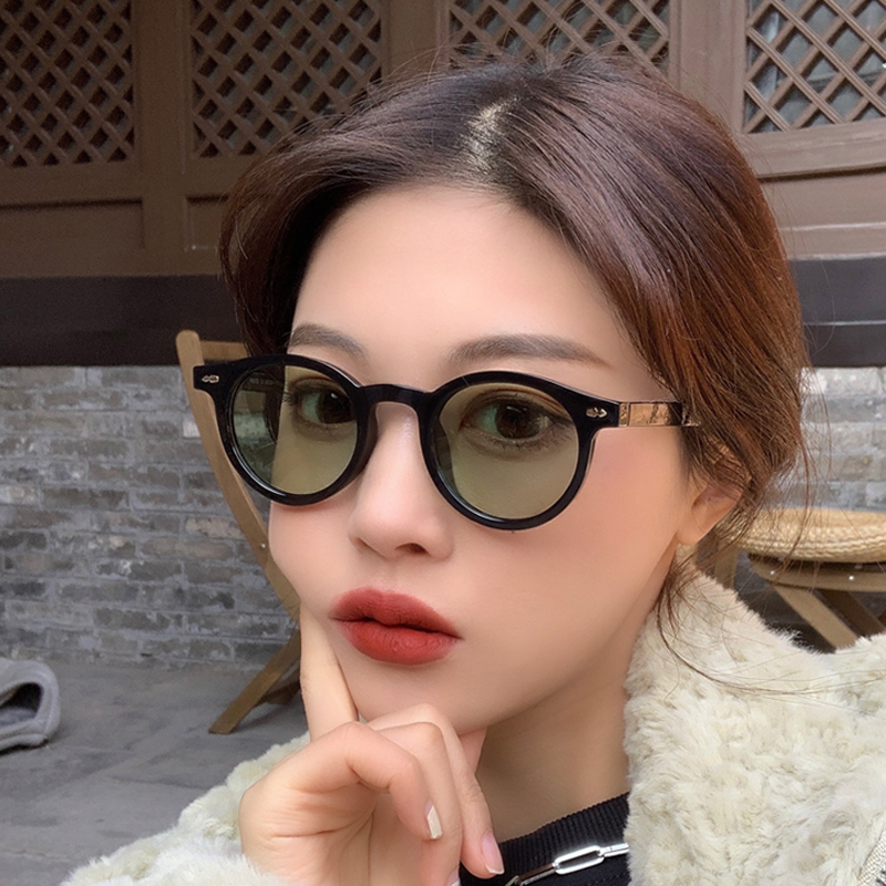 Vintage Fashion Brands - 남성 여성을위한 새로운 작은 원형 선글라스