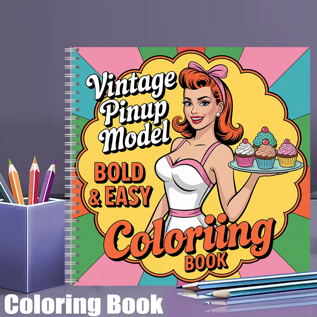 Vintage Fashion Coloring Book - 성인용 컬러링북, 생일 선물, 개학 용품,