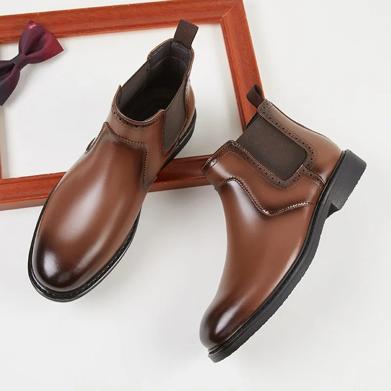 Vintage Fashion Luxury - 빈티지 남성 가죽 옥스포드 부츠 럭셔리