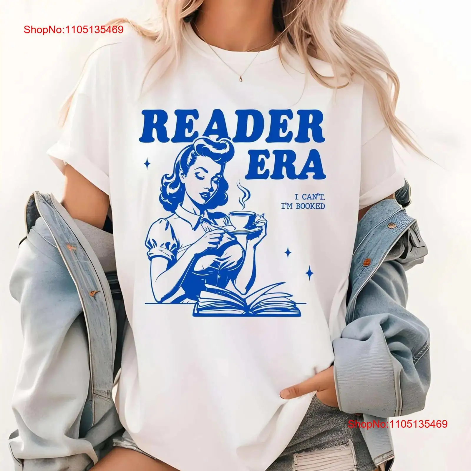 Vintage Fashion Eras - 리더 에라 티셔츠 클럽 독서 매니아를