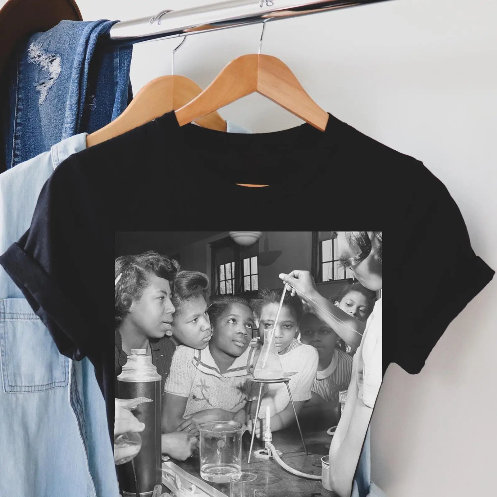 Vintage Fashion History - Black Girls in Science Class T