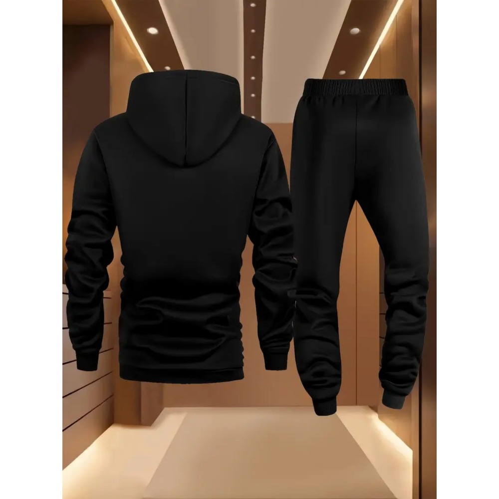빈티지 나침반 프린트 후드티와 스웨트팬츠 남성 스포츠웨 - Vintage Fashion Outfits Men 리뷰 및 가격
