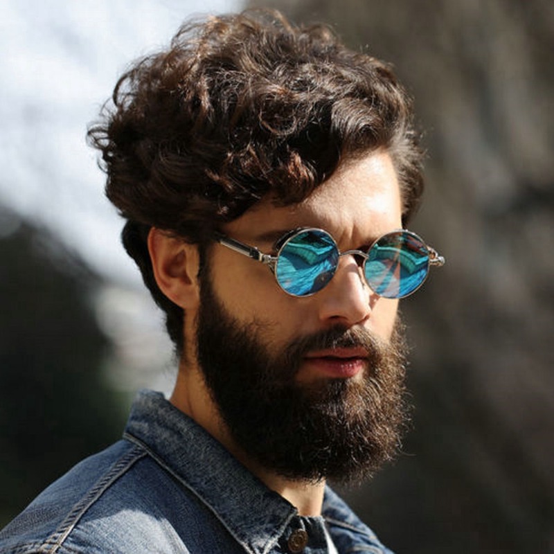메탈 스팀펑크 선글라스 남녀 패션 라운드 안경 브랜드  - Vintage Fashion Brands 리뷰 및 가격