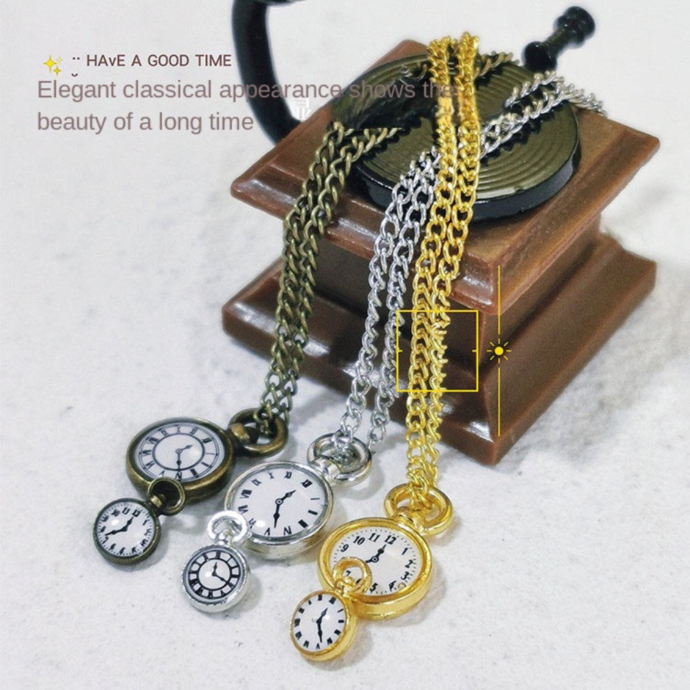 빈티지 목걸이 시계 인형 집 시뮬레이션 포켓 시계 시뮬 - Vintage Fashion Toys 리뷰 및 가격