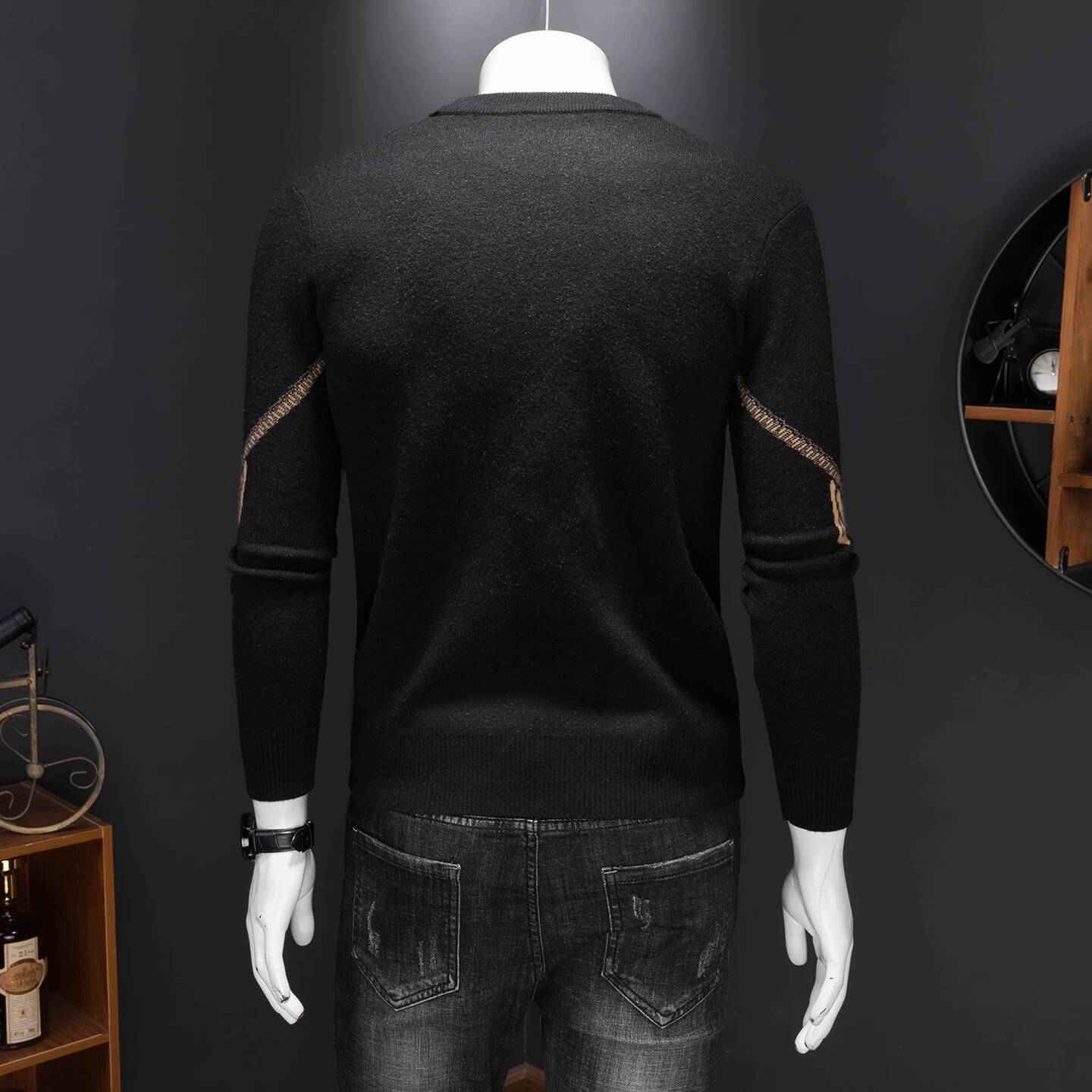 빈티지 패션 스웨터 남성 겨울 남성용 자카드 스웨터 울 - Vintage Fashion Outfits Men 리뷰 및 가격