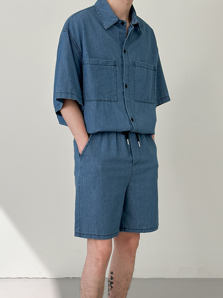 스트릿웨어 빈티지 남성 데님 투피스 수트 봄 여름 캐주 - Vintage Fashion Outfits Men 리뷰 및 가격