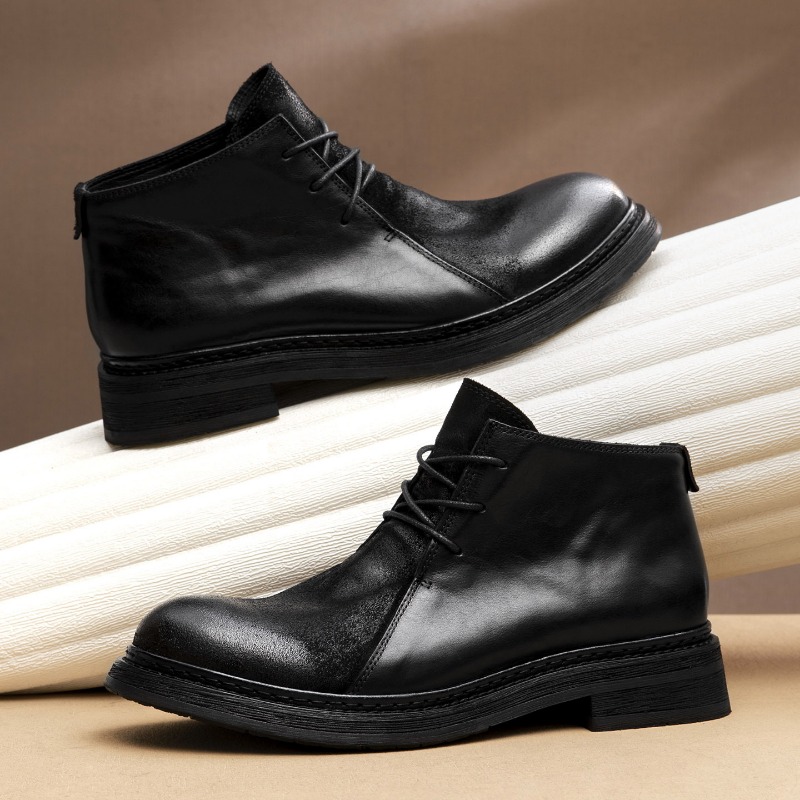 빈티지 남성용 천연 가죽 부츠 럭셔리 수제 2026 봄 - Vintage Fashion Luxury 리뷰 및 가격