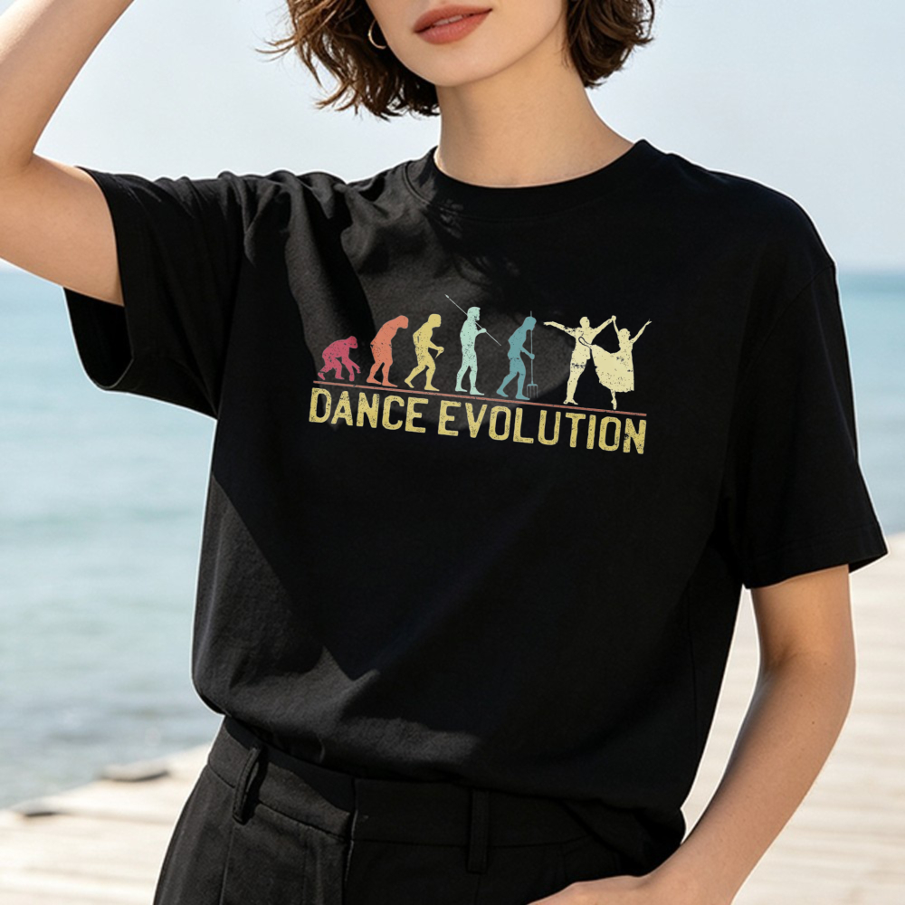 캐주얼 댄스 에볼루션 빈티지 그래픽 티셔츠 유니섹스 트 - Vintage Fashion History 리뷰 및 가격