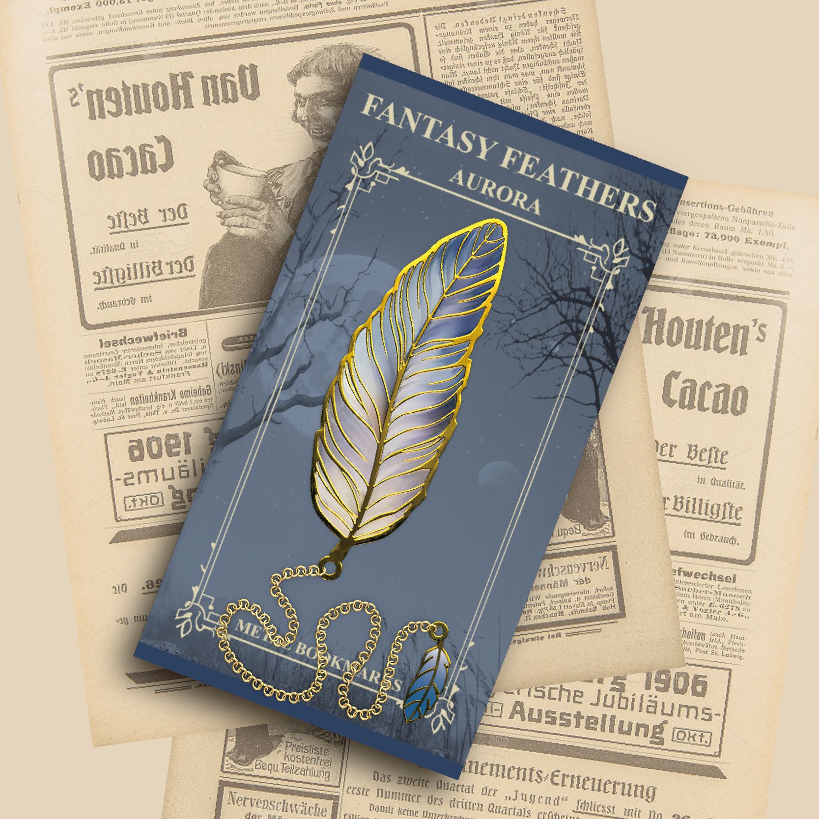 1개 빈티지 깃털 금박 금속 책갈피 금속 체인 펜던트  - Vintage Fashion Books 리뷰 및 가격