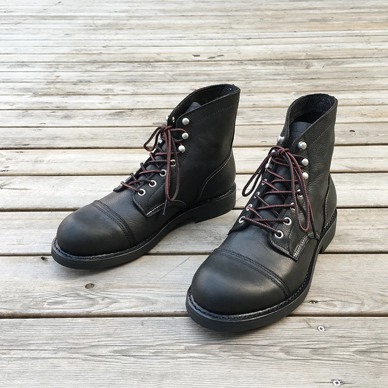 새로운 남성 신발 명품 브랜드 빈티지 남성 부츠 소가죽 - Vintage Fashion Luxury 리뷰 및 가격