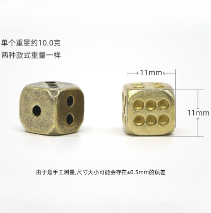 빈티지 황동 주사위, 홈 공예 장식, 바 소품, 게임  - Vintage Fashion Toys 리뷰 및 가격