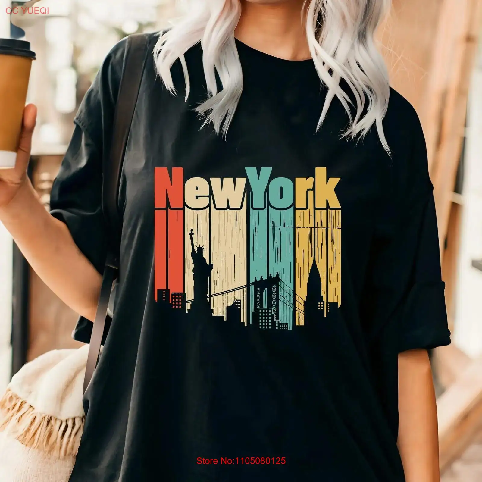 뉴욕 레트로 티셔츠 미국 여행 NYC 시티 콘서트 팬들 - Vintage Fashion Nyc 리뷰 및 가격